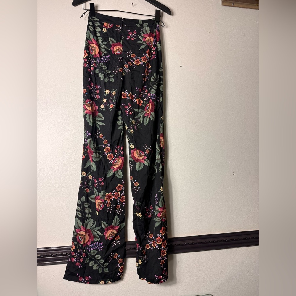 Fashion Nova Floral Black Pants
